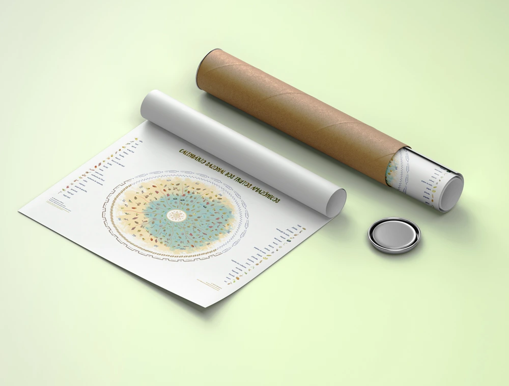 Imagem de Apoio com Composição de Calendário Impresso em produto real