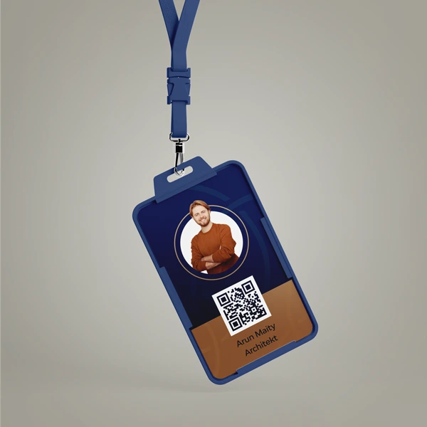 Imagem de apoio com design e layout pra cartão de identificação