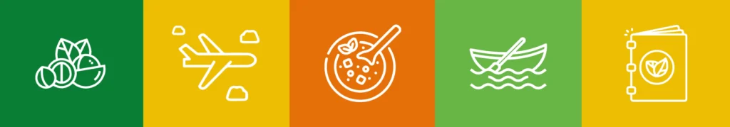 Composição com ícones de instagram em paleta de cores