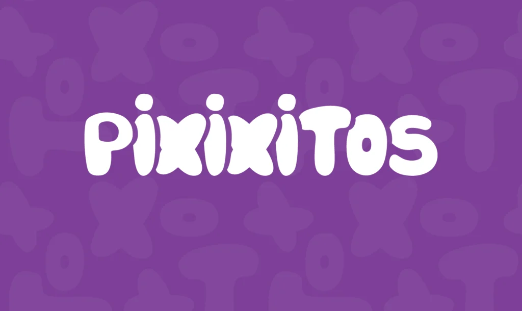 Composição Gráfica com a Identidade Visual feita para a loja Pixixitos