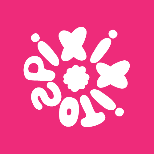 Composição Gráfica com a Identidade Visual em logo secundária do Pixixitos