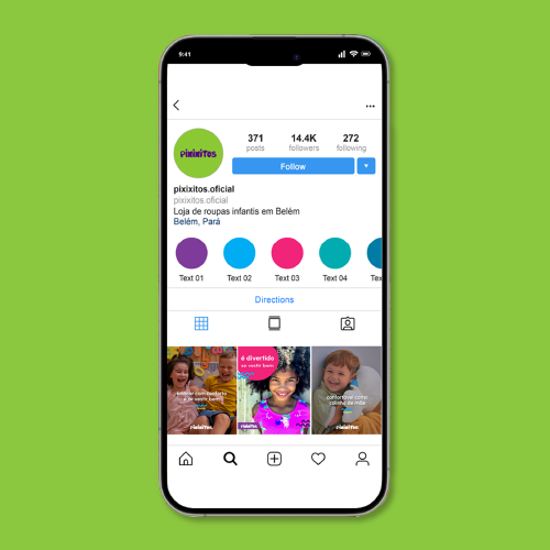 Mockup com Aplicação Branding para Instagram