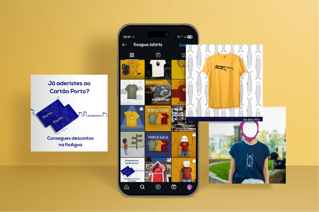Composição visual com Design Digital para publicações no Instagram