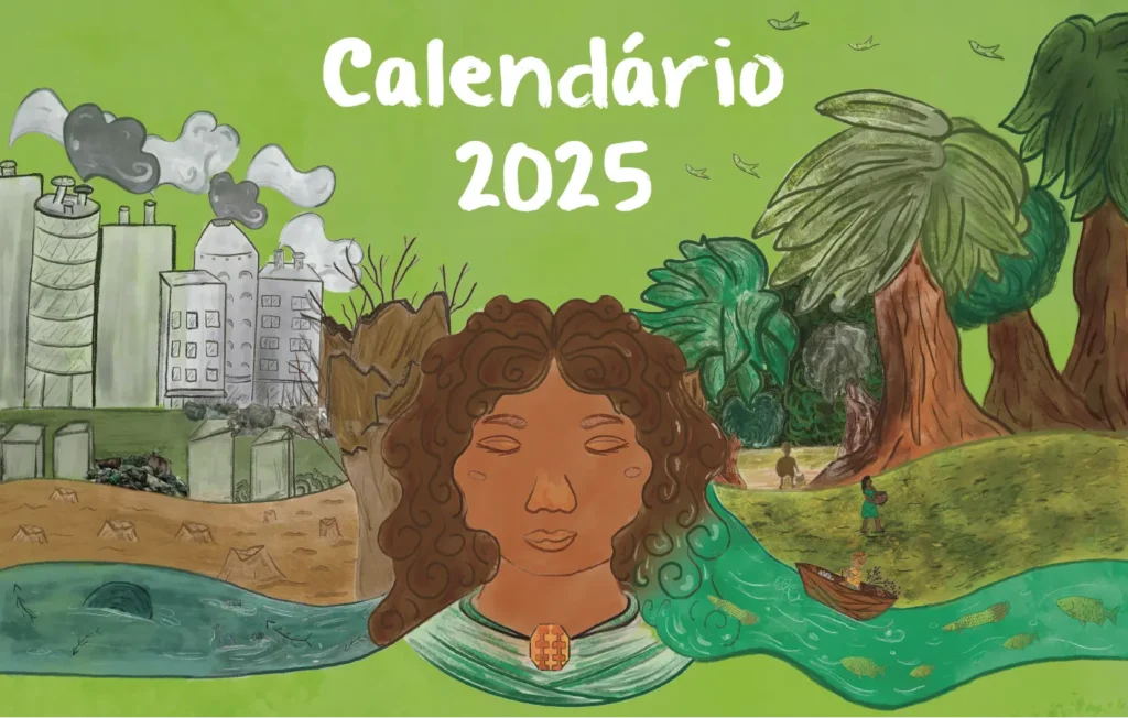 Banner com Ilustração para capa de calendário.